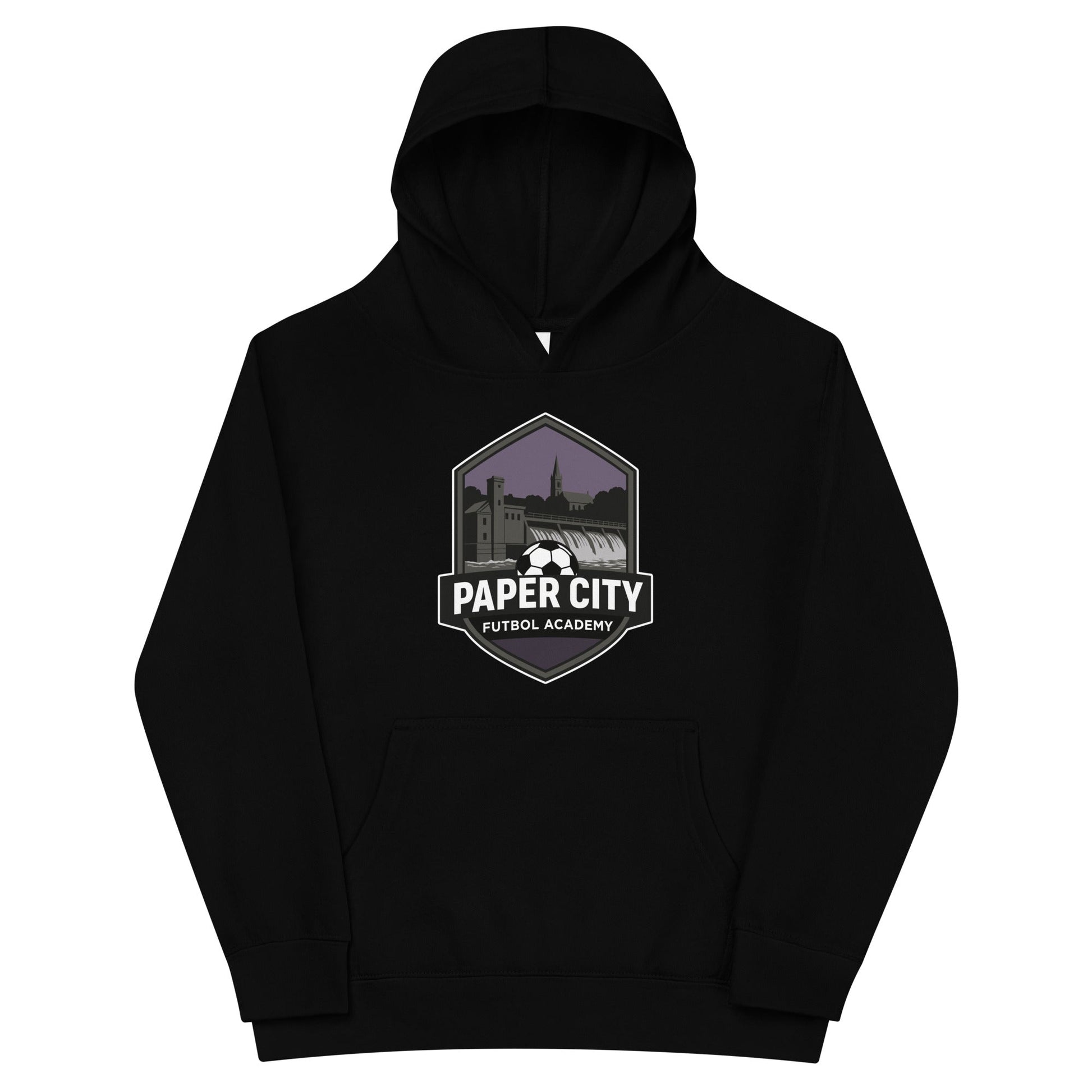 Performance | Youth Hoodie | Paper City Futbol Academy | Vanguard Shield Logo