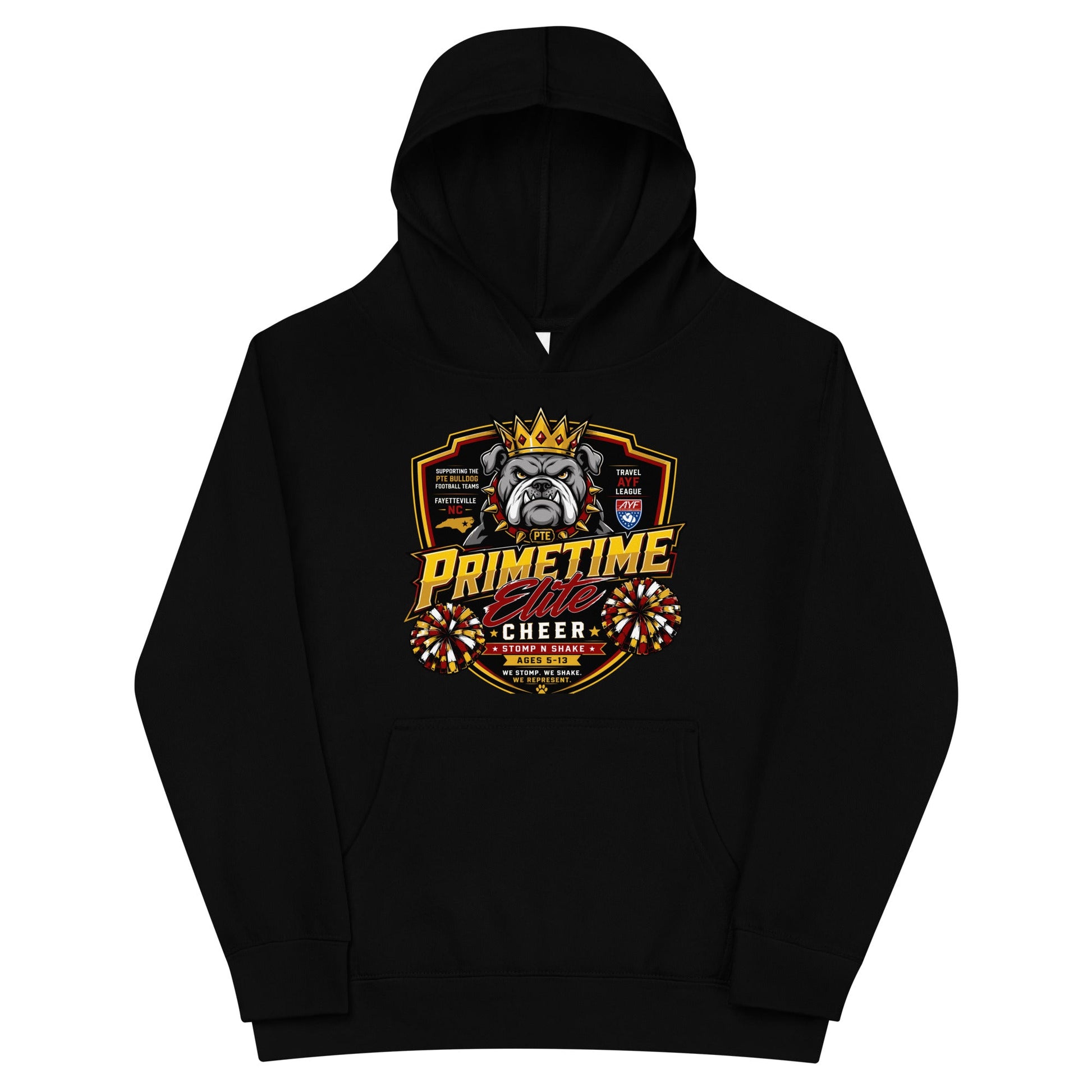 Performance | Youth Hoodie | PTE Bulldog Cheer | Shield Logo