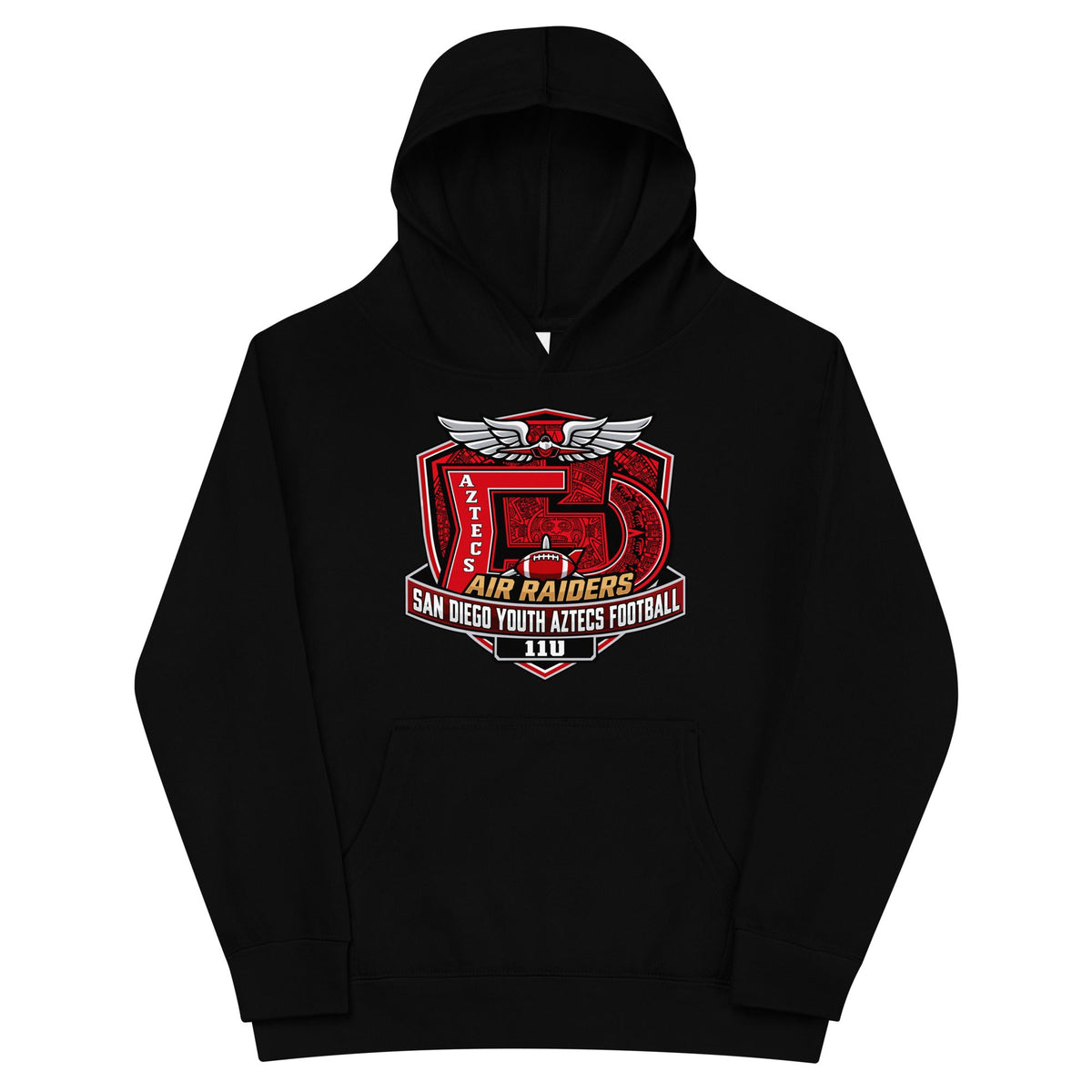 Performance | Youth Hoodie | San Diego Youth Aztecs Football 11u Air Raiders | Shield Logo