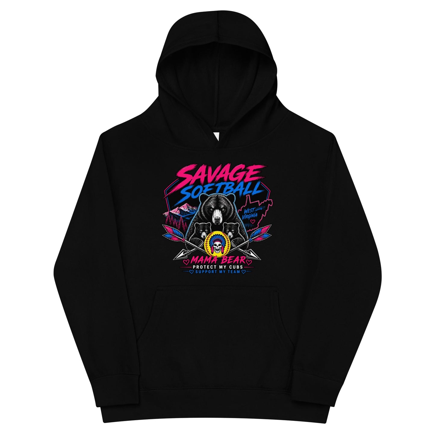 Performance | Youth Hoodie | Savage Softball | Mascot Logo