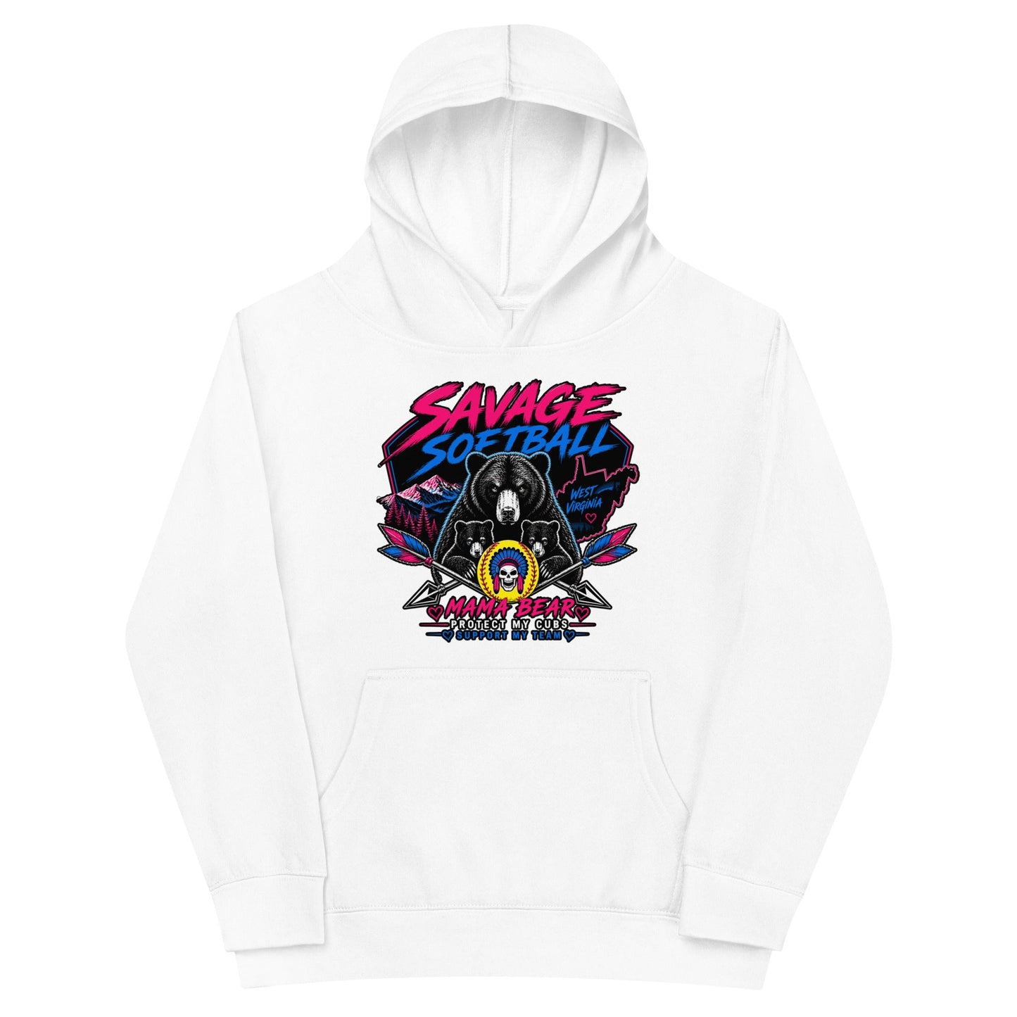 Performance | Youth Hoodie | Savage Softball | Mascot Logo