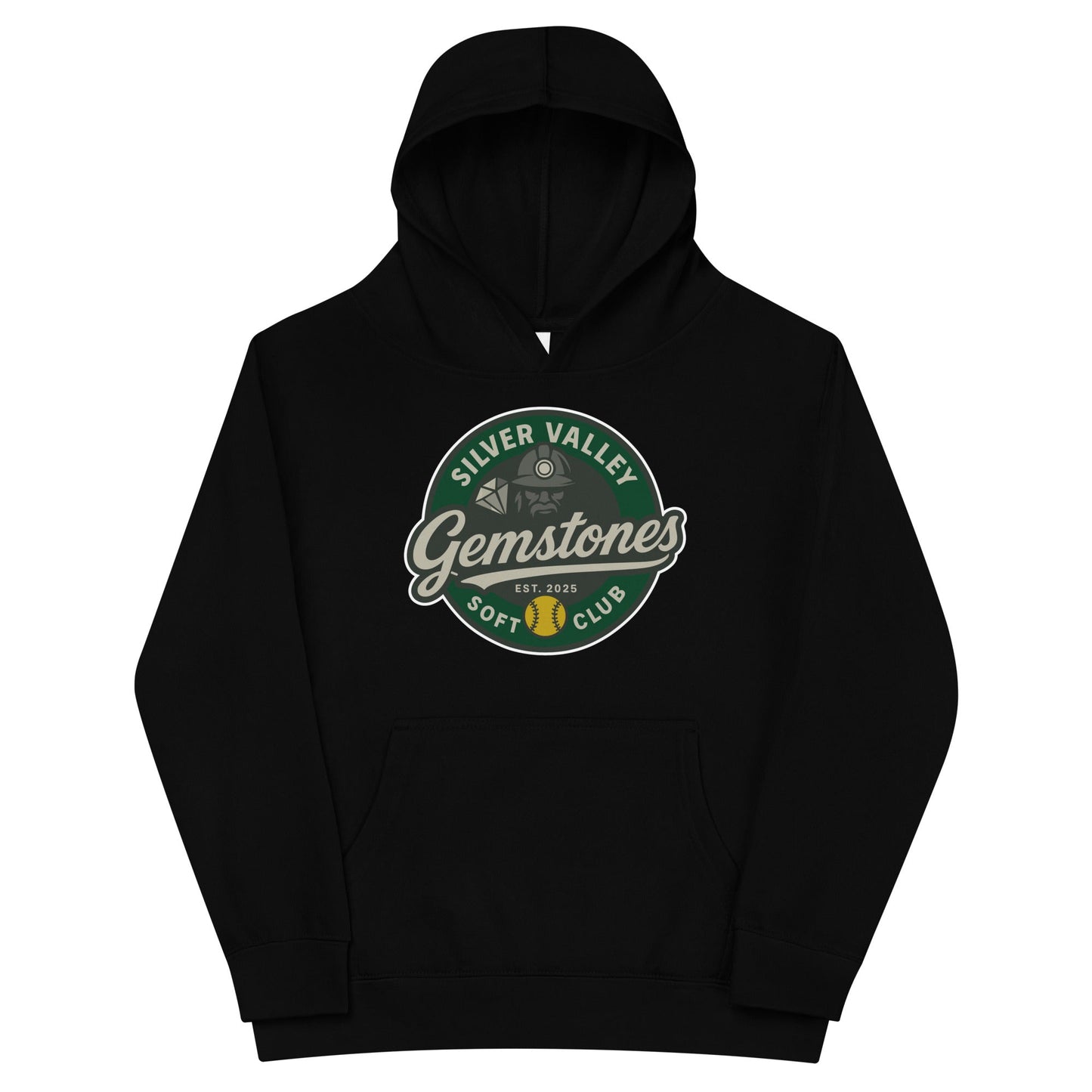 Performance | Youth Hoodie | Silver Valley Gemstones | Badge Logo