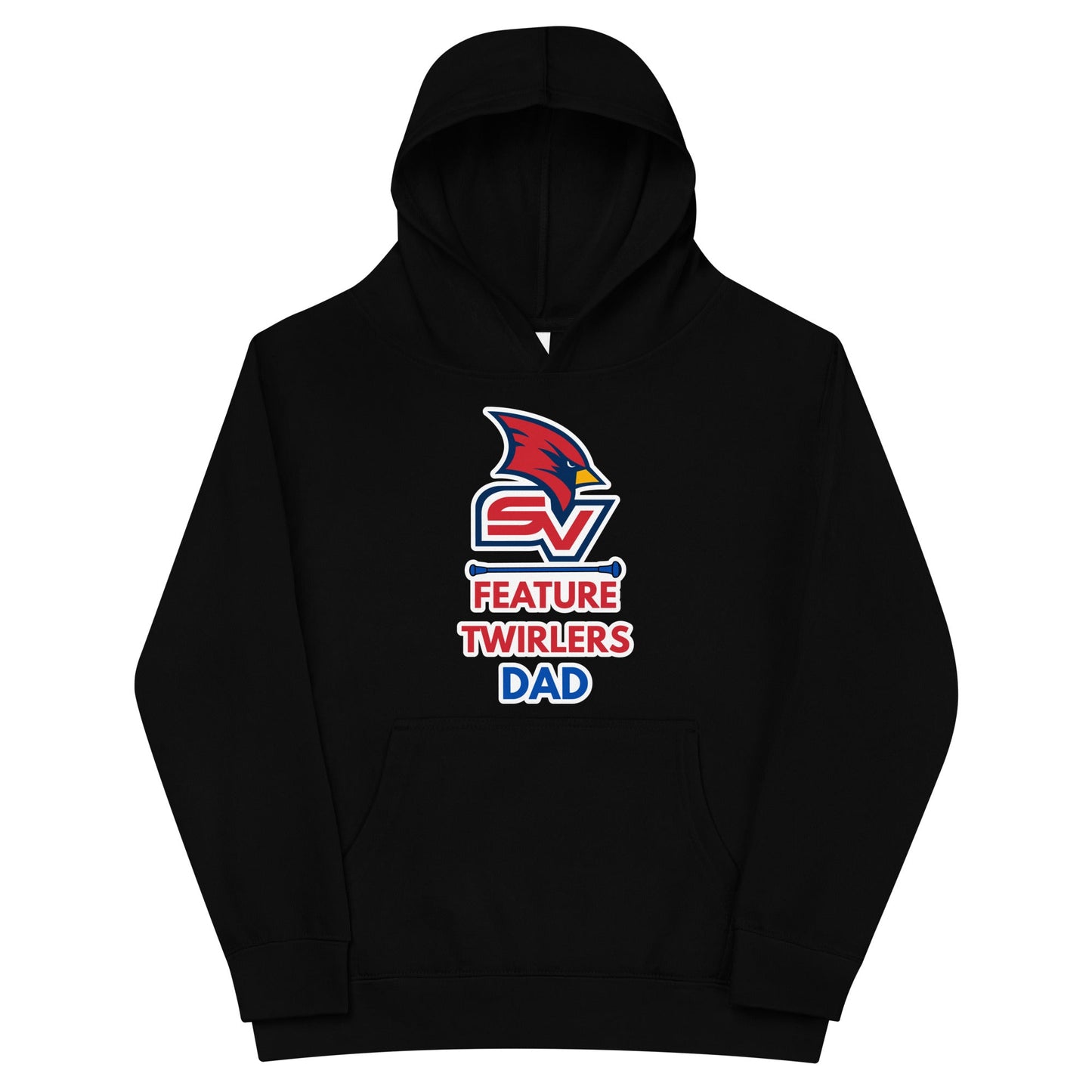 Performance | Youth Hoodie | SVSU Feature twirlers | Dad Logo