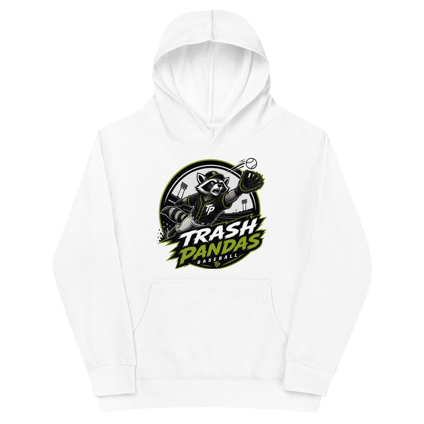 Performance | Youth Hoodie | Trash Pandas Baseball Organization | Emblem Logo