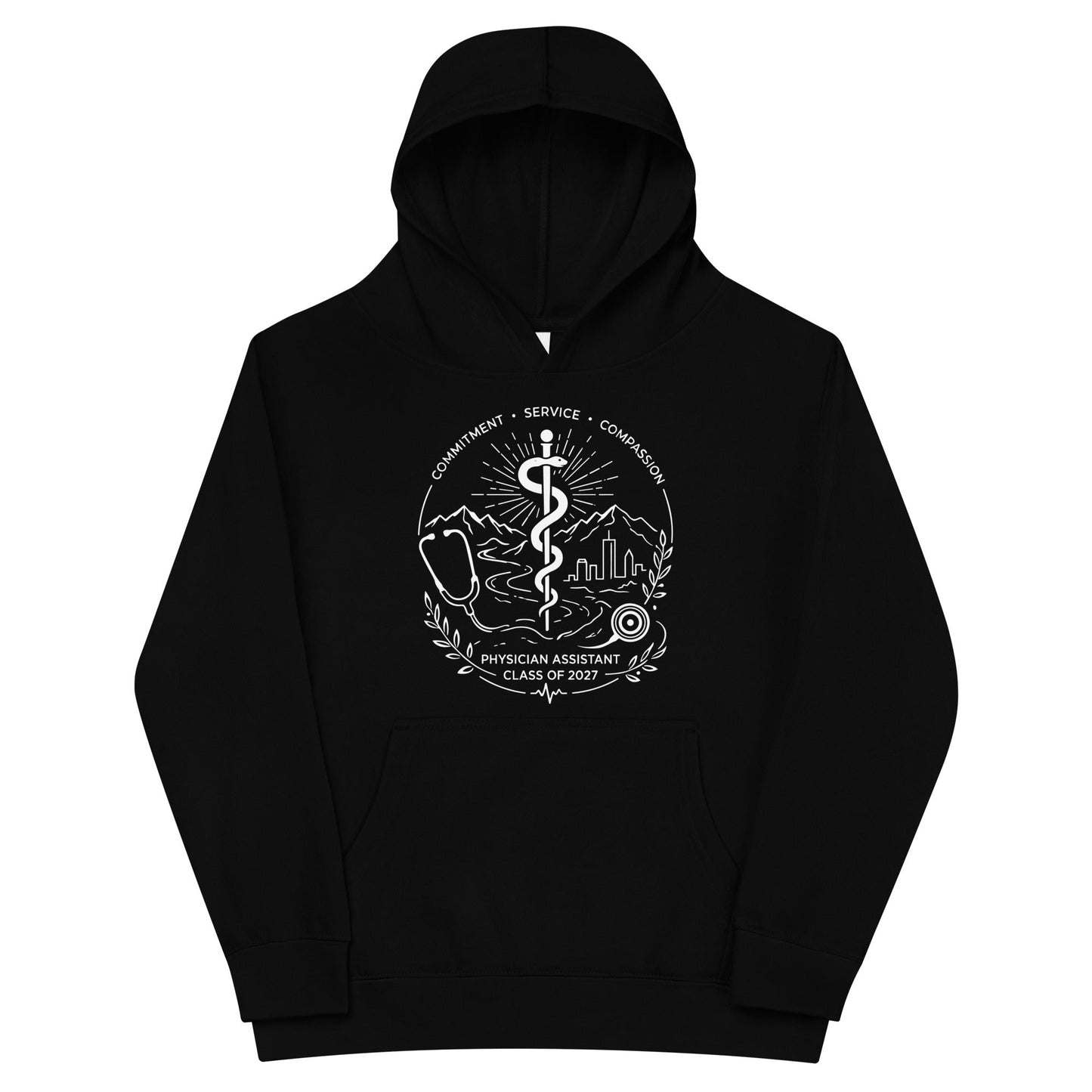 Performance | Youth Hoodie | Trine PA program | Crest Logo