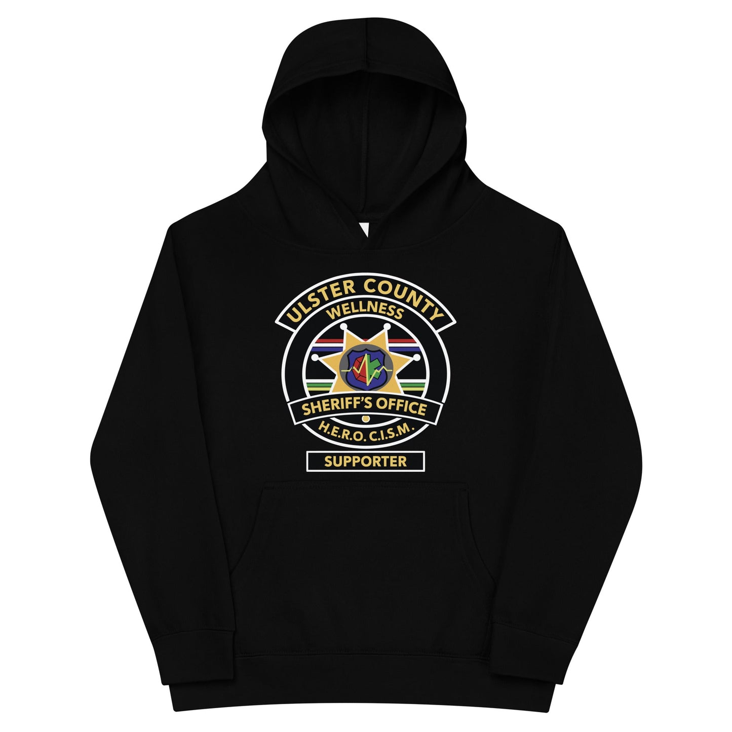 Performance | Youth Hoodie | Ulster County Sheriff's Office Wellness Division | Badge Logo