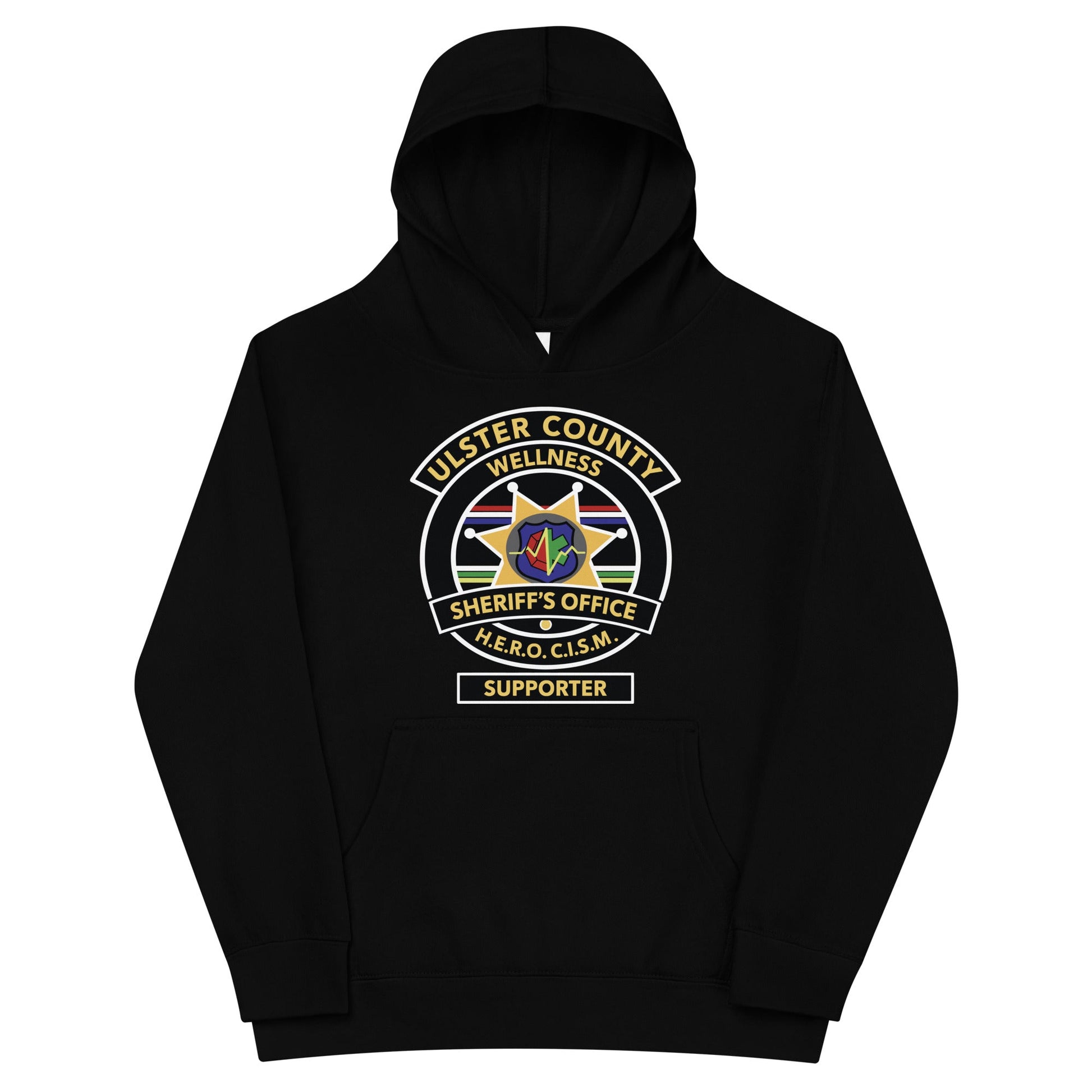 Performance | Youth Hoodie | Ulster County Sheriff's Office Wellness Division | Badge Logo