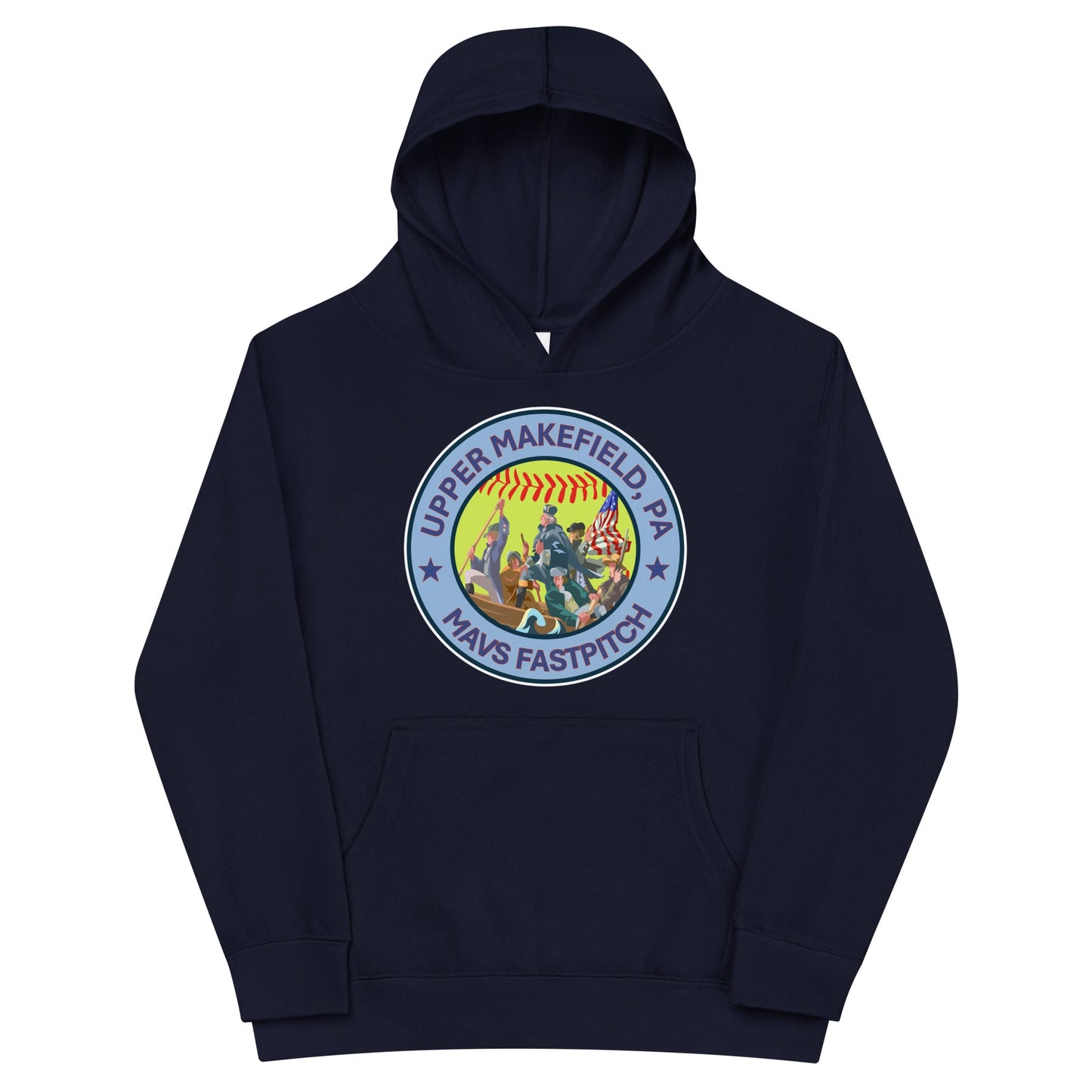 Performance | Youth Hoodie | Upper Makefield Mavs Fastpitch | Crossing Badge Logo