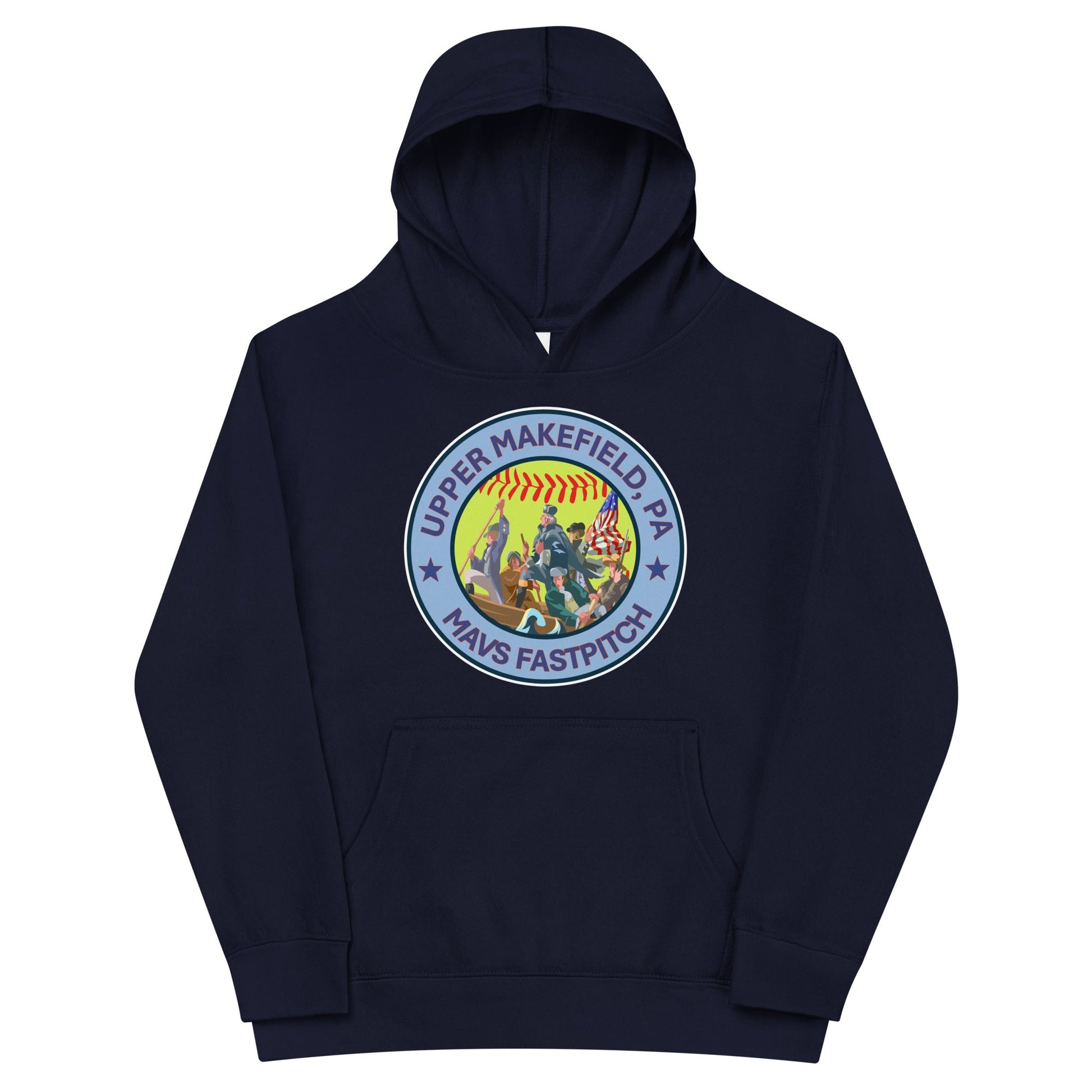Performance | Youth Hoodie | Upper Makefield Mavs Fastpitch | Crossing Badge Logo