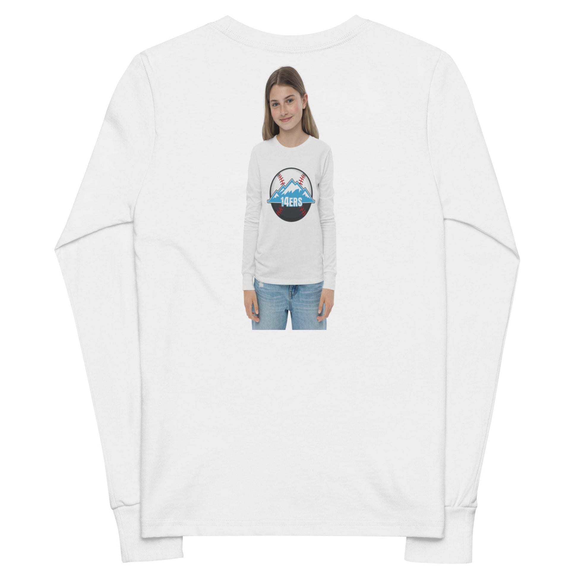 Performance | Youth Long Sleeve T-Shirt | 14ers Baseball | Athletics Logo