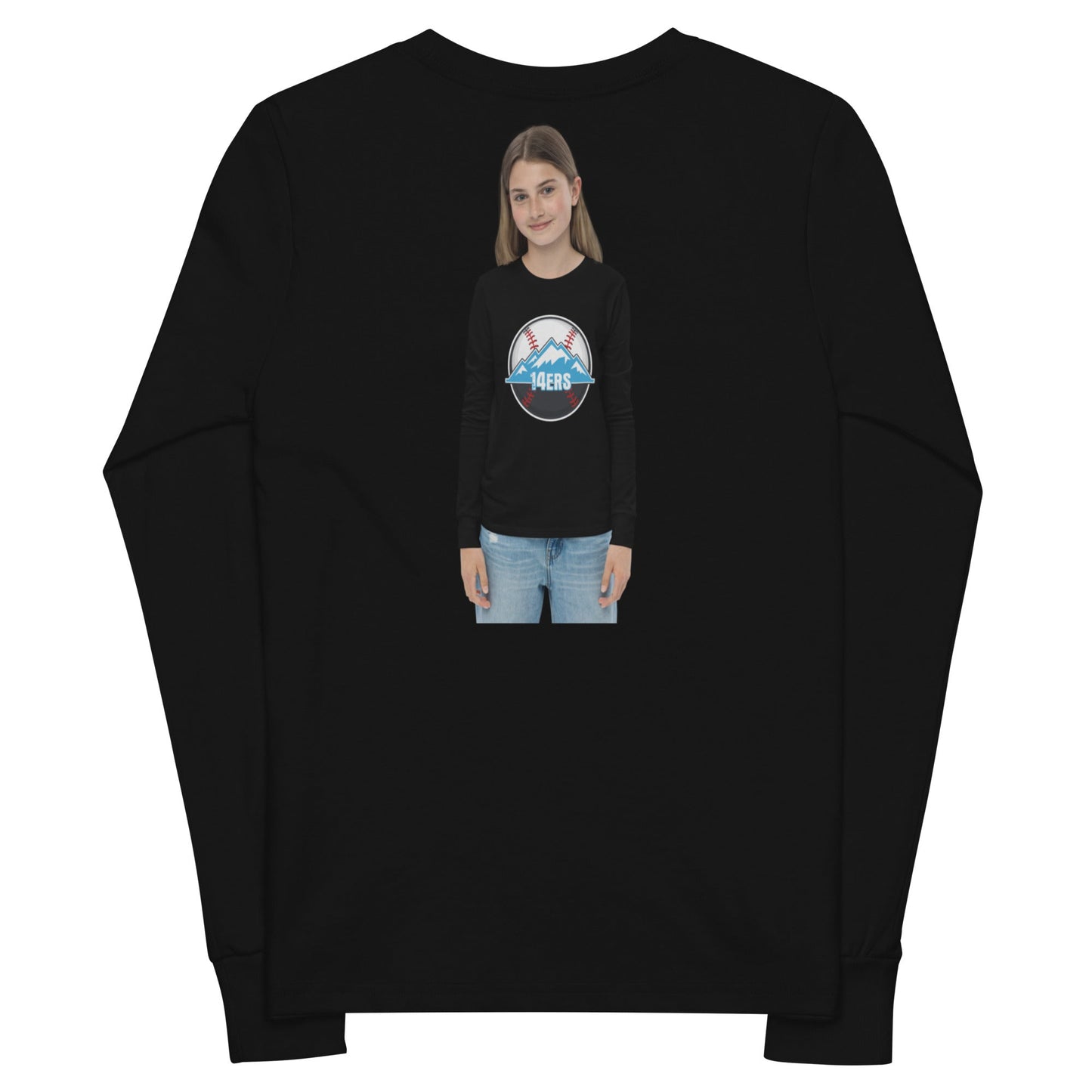 Performance | Youth Long Sleeve T-Shirt | 14ers Baseball | Athletics Logo