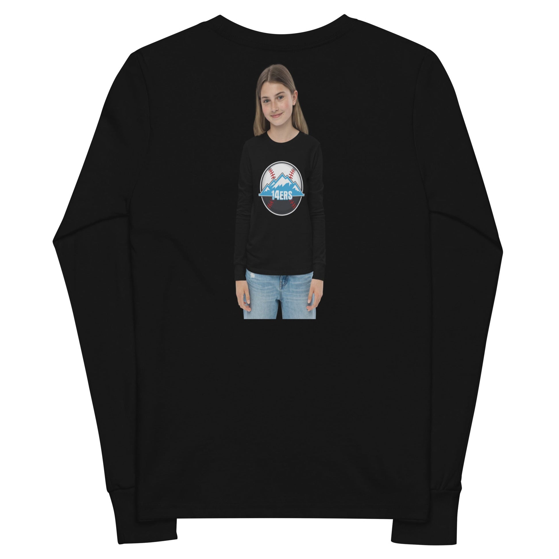 Performance | Youth Long Sleeve T-Shirt | 14ers Baseball | Athletics Logo