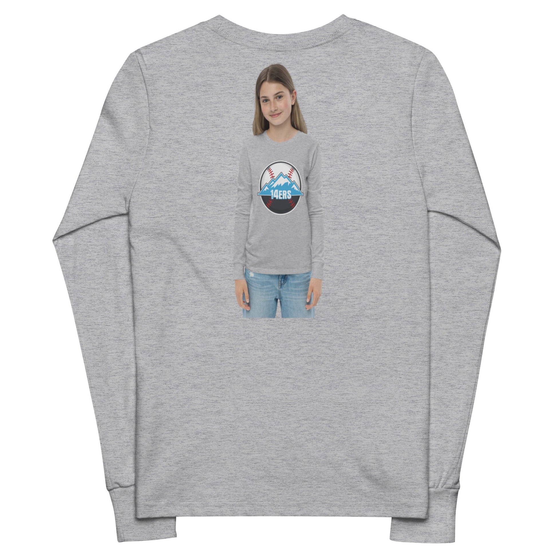 Performance | Youth Long Sleeve T-Shirt | 14ers Baseball | Athletics Logo