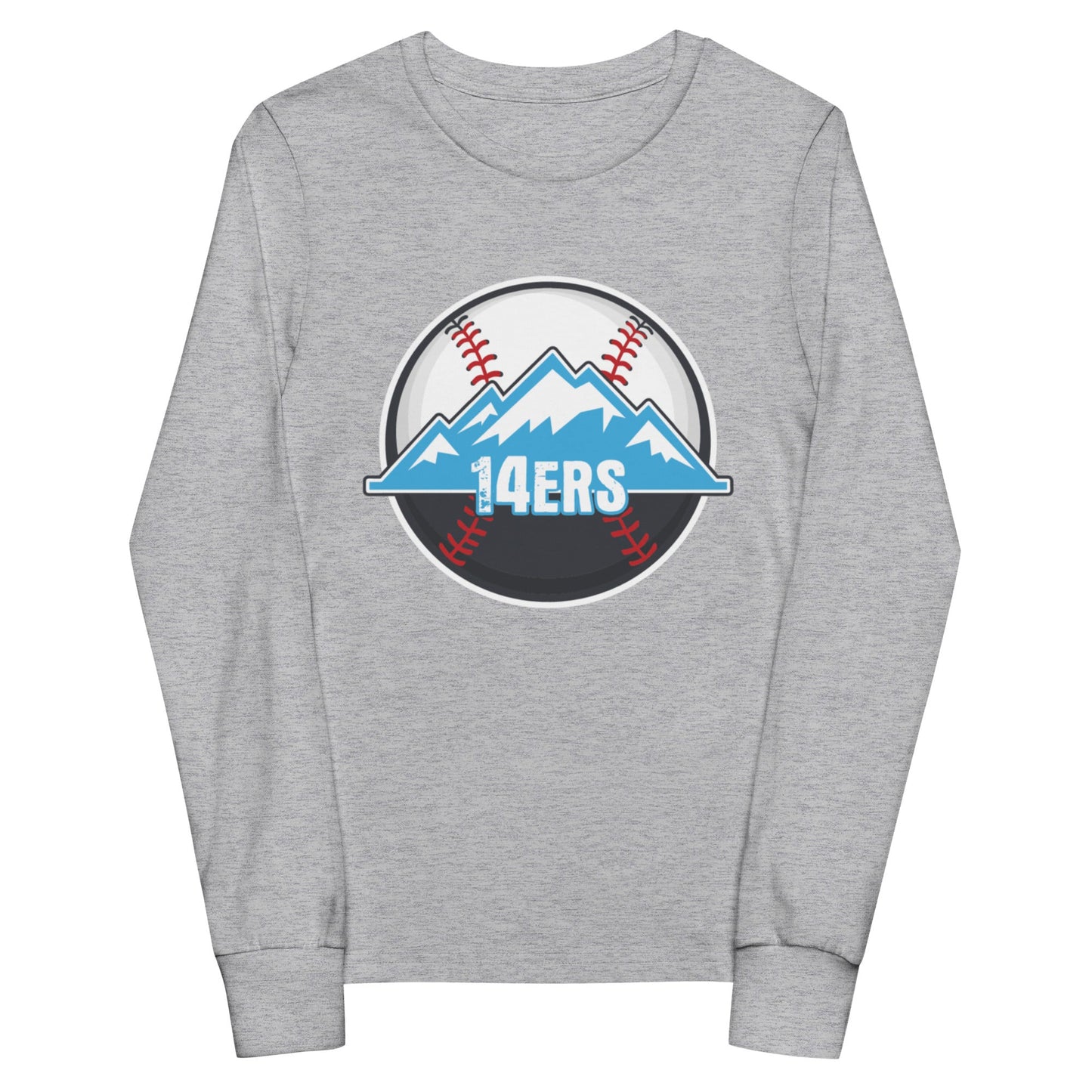 Performance | Youth Long Sleeve T-Shirt | 14ers Baseball | Athletics Logo
