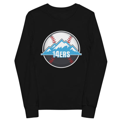 Performance | Youth Long Sleeve T-Shirt | 14ers Baseball | Athletics Logo