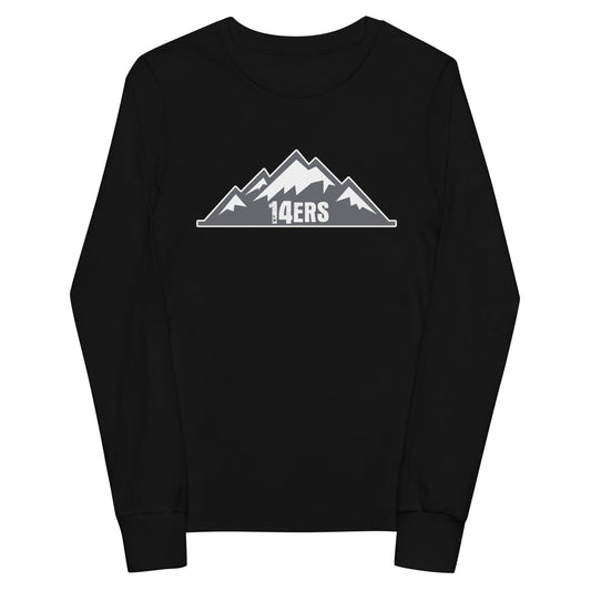 Performance | Youth Long Sleeve T-Shirt | 14ers Baseball | Grey Logo