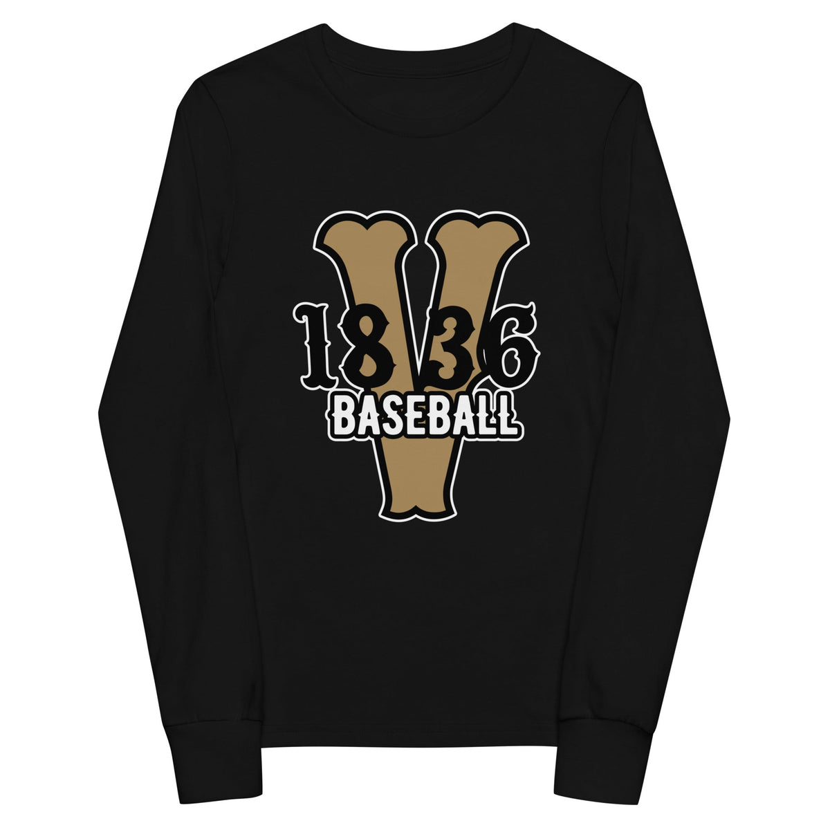 Performance | Youth Long Sleeve T-Shirt | 1836 Volunteers Baseball | Crest Logo