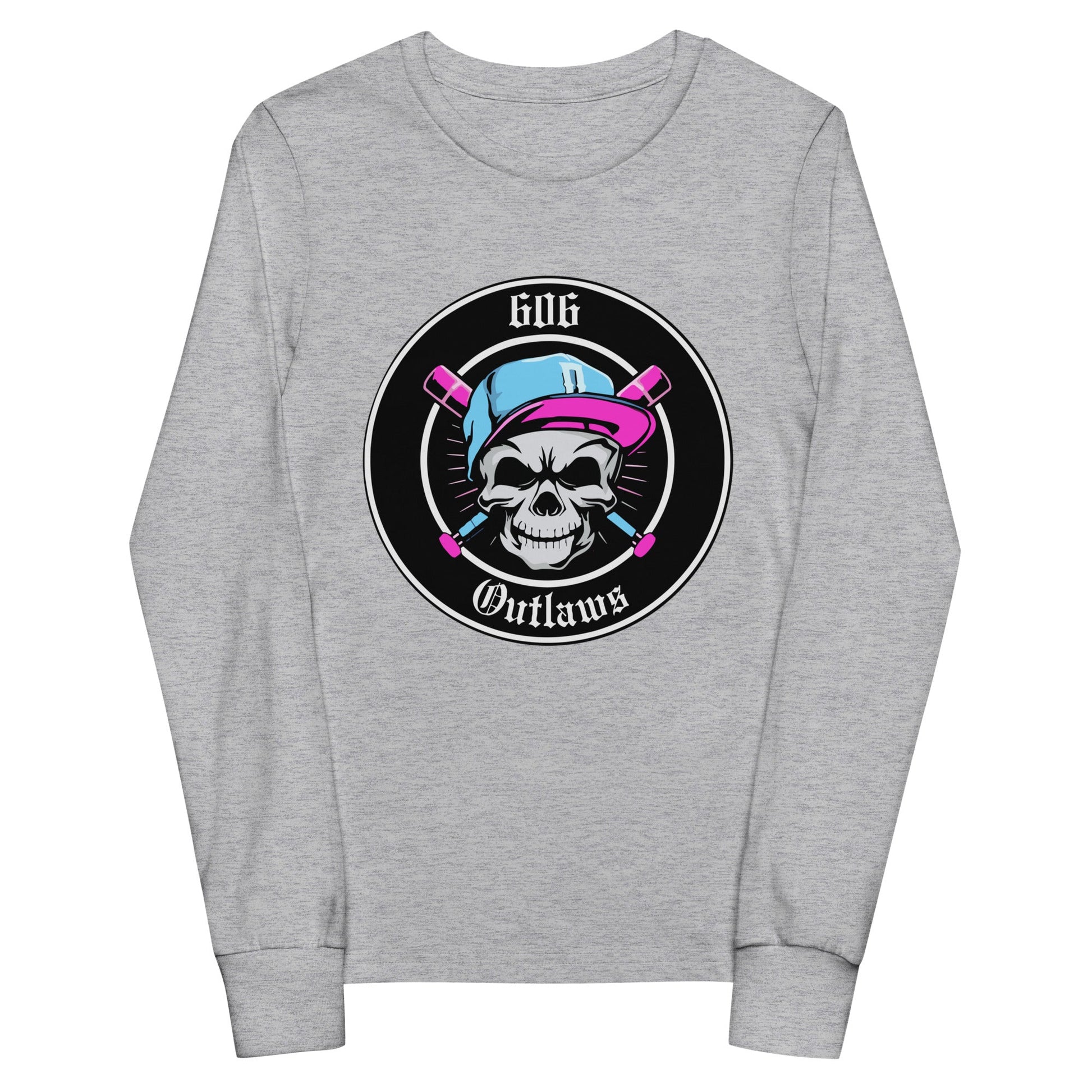 Performance | Youth Long Sleeve T-Shirt | 606 Outlaws Baseball | Badge Logo