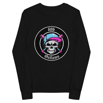 Performance | Youth Long Sleeve T-Shirt | 606 Outlaws Baseball | Badge Logo