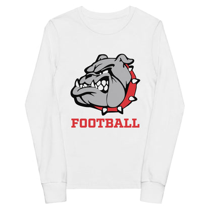 Performance | Youth Long Sleeve T-Shirt | 6th Grade Bulldogs Team | Football Logo