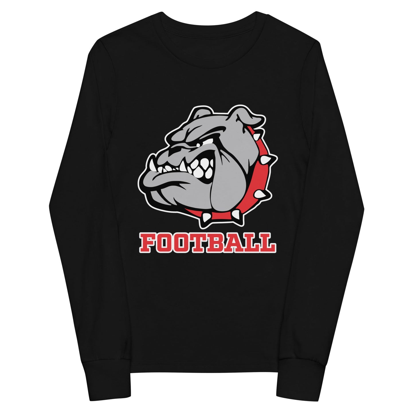Performance | Youth Long Sleeve T-Shirt | 6th Grade Bulldogs Team | Football Logo