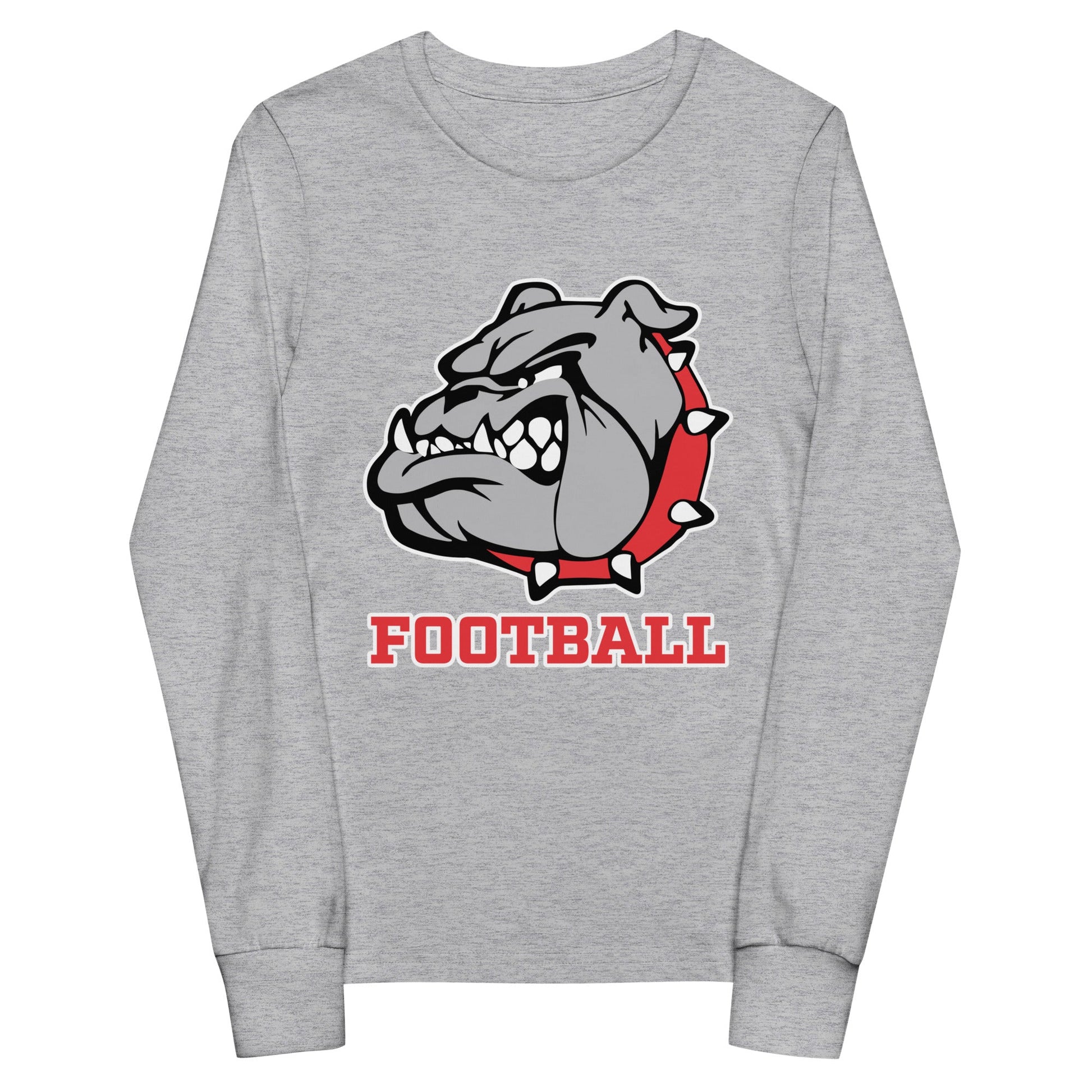 Performance | Youth Long Sleeve T-Shirt | 6th Grade Bulldogs Team | Football Logo