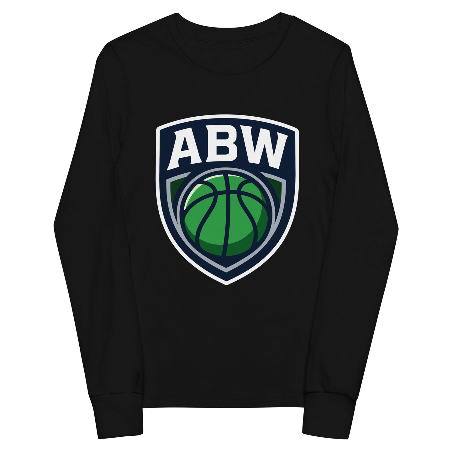 Performance | Youth Long Sleeve T-Shirt | A Better Way Basketball Program | Shield Logo