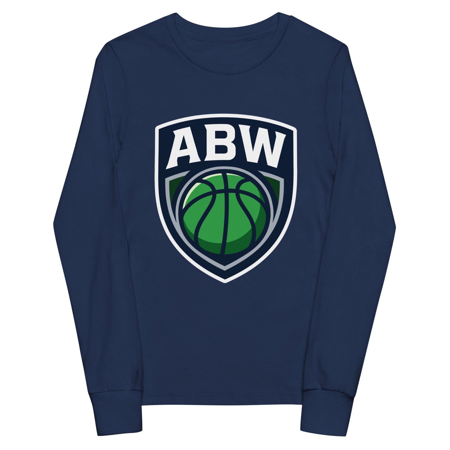 Performance | Youth Long Sleeve T-Shirt | A Better Way Basketball Program | Shield Logo