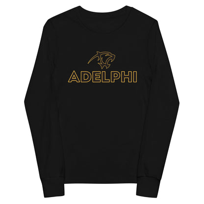 Performance | Youth Long Sleeve T-Shirt | Adelphi Womens Soccer | Apex Panther Logo