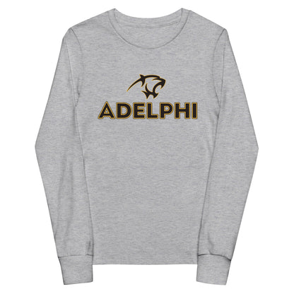 Performance | Youth Long Sleeve T-Shirt | Adelphi Womens Soccer | Apex Panther Logo
