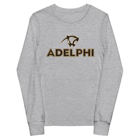 Performance | Youth Long Sleeve T-Shirt | Adelphi Womens Soccer | Apex Panther Logo
