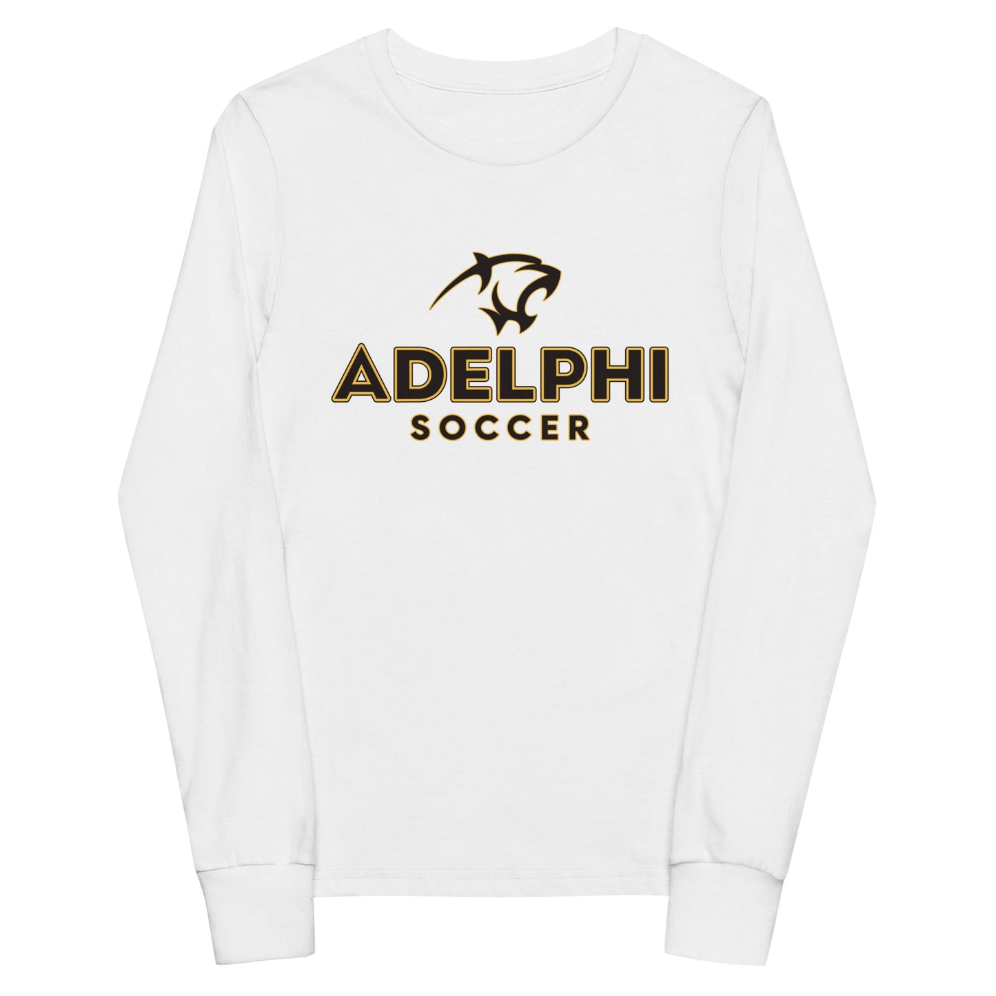 Performance | Youth Long Sleeve T-Shirt | Adelphi Womens Soccer | Vanguard Mark Logo