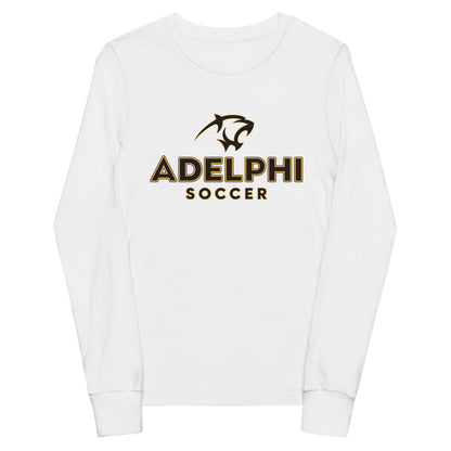 Performance | Youth Long Sleeve T-Shirt | Adelphi Womens Soccer | Vanguard Mark Logo