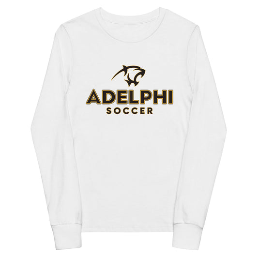 Performance | Youth Long Sleeve T-Shirt | Adelphi Womens Soccer | Vanguard Mark Logo