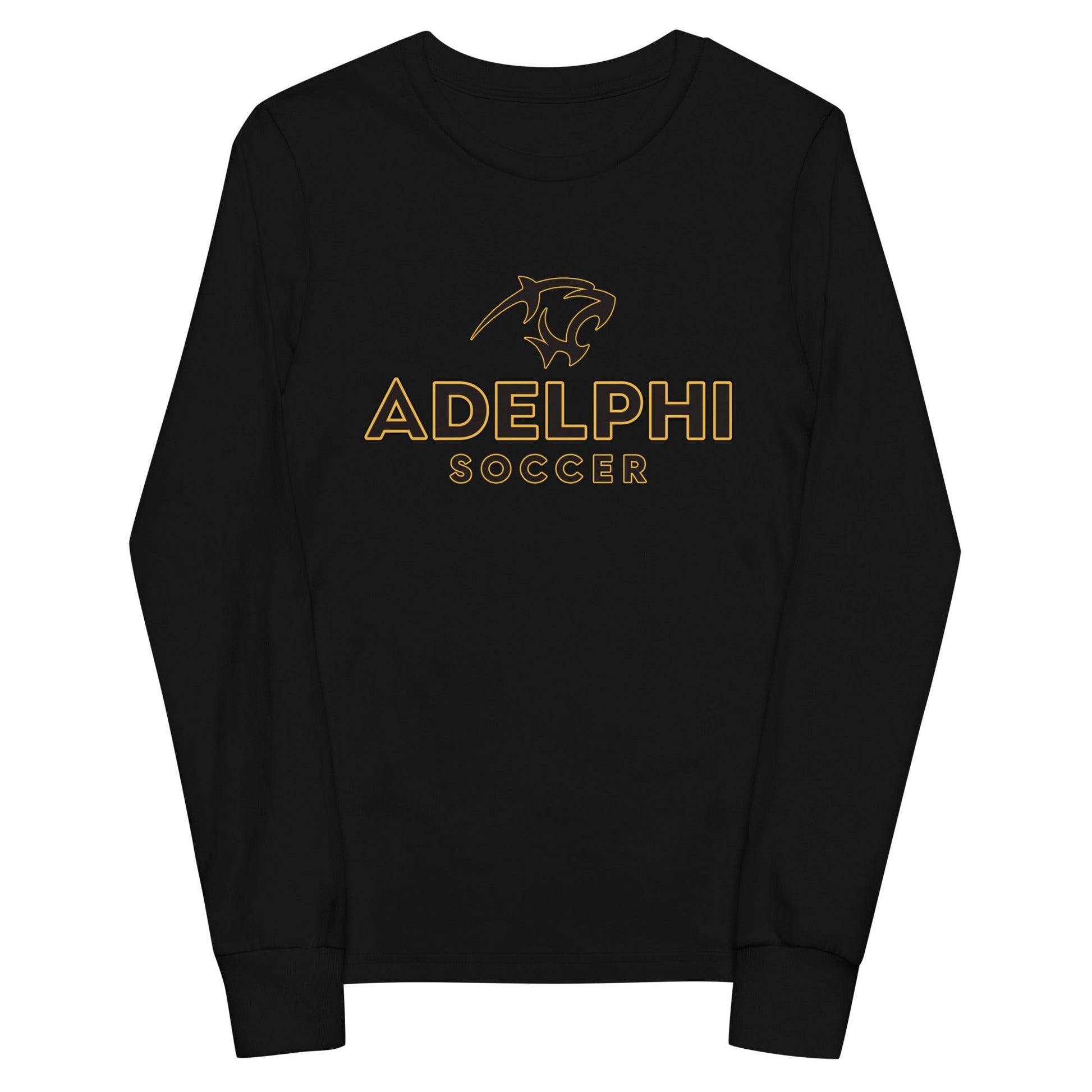 Performance | Youth Long Sleeve T-Shirt | Adelphi Womens Soccer | Vanguard Mark Logo