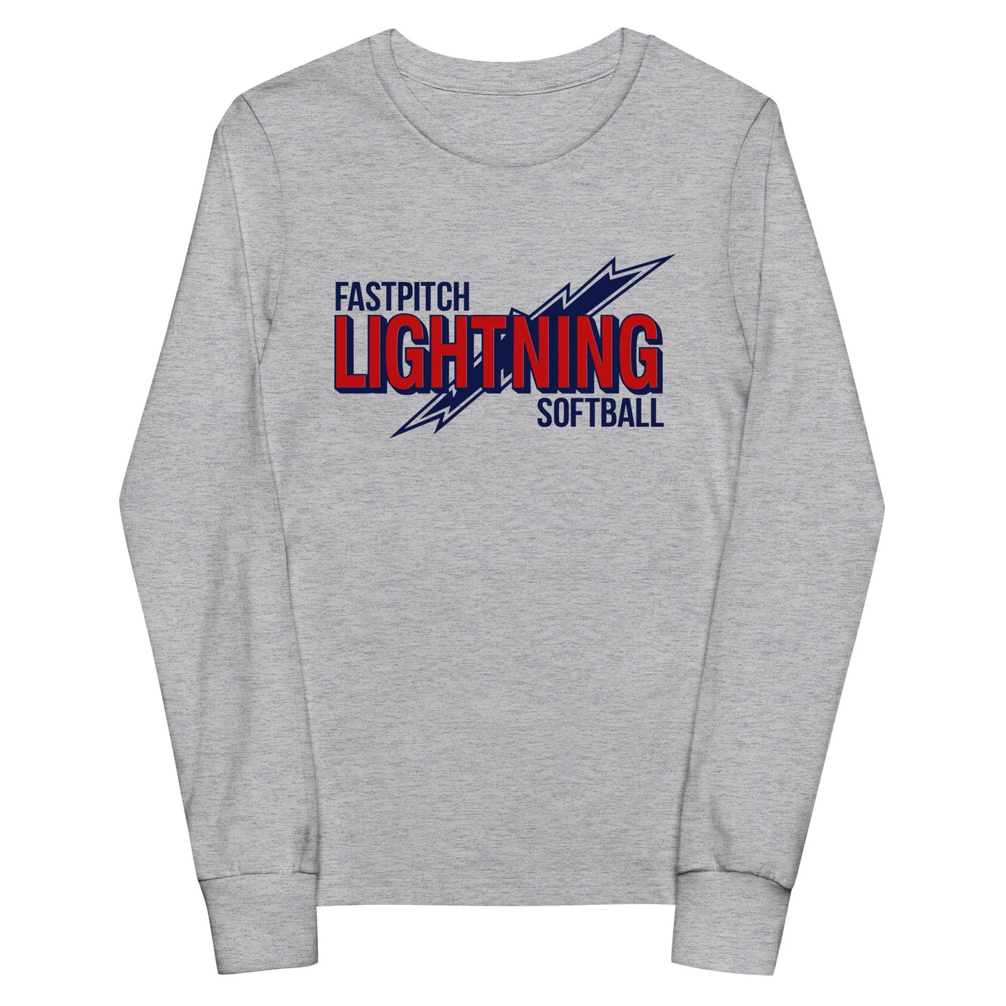 Performance | Youth Long Sleeve T-Shirt | Amherst Lightning Softball | Lightning Logo
