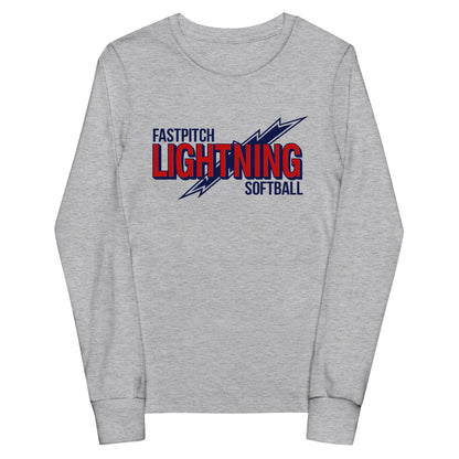Performance | Youth Long Sleeve T-Shirt | Amherst Lightning Softball | Lightning Logo