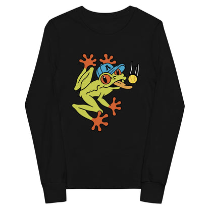 Performance | Youth Long Sleeve T-Shirt | Aquasox Softball | Mascot Logo