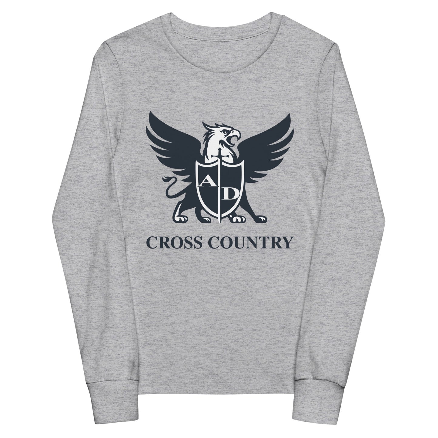 Performance | Youth Long Sleeve T-Shirt | Arma Dei Academy Cross Country | Griffin Logo