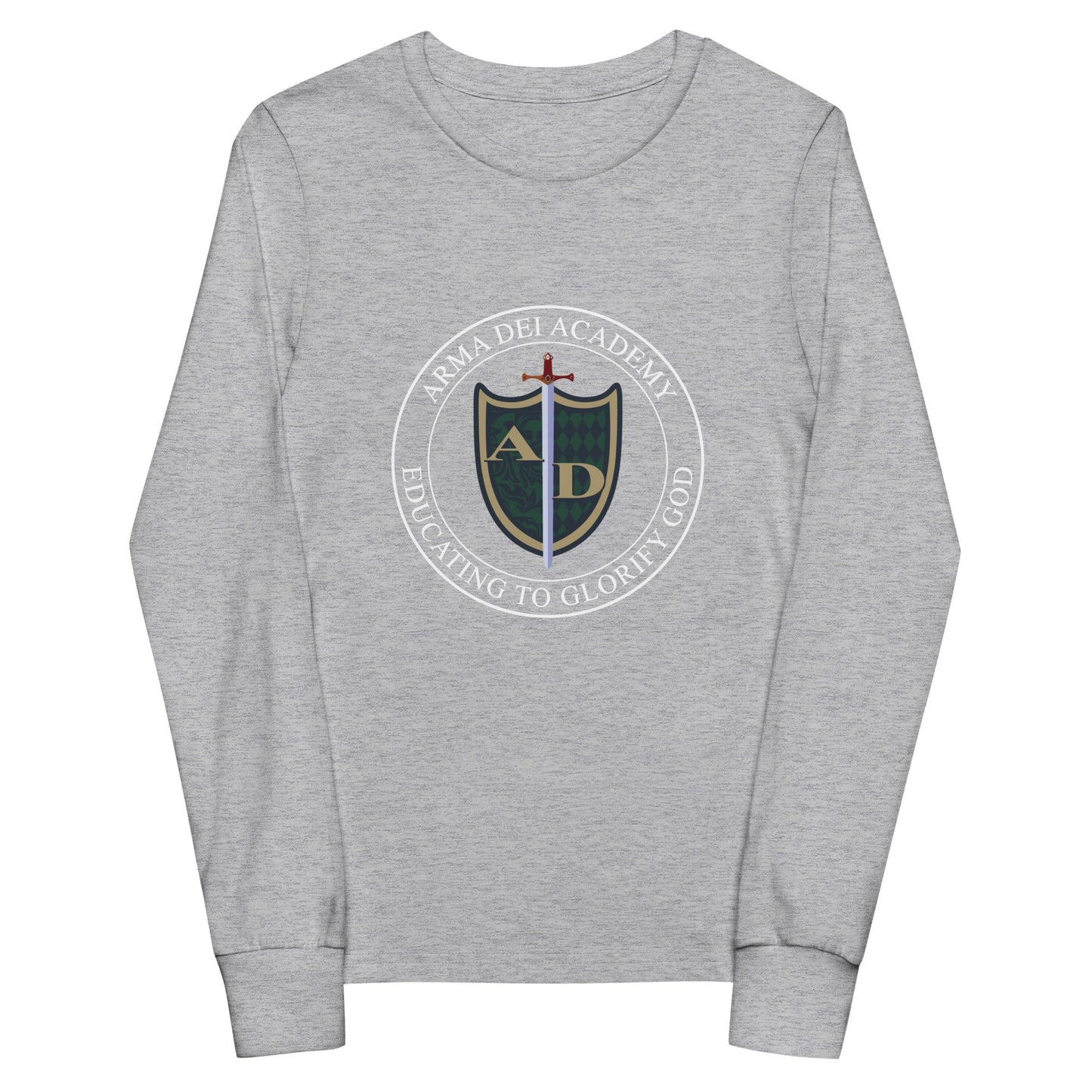 Performance | Youth Long Sleeve T-Shirt | Arma Dei Academy | Emblem