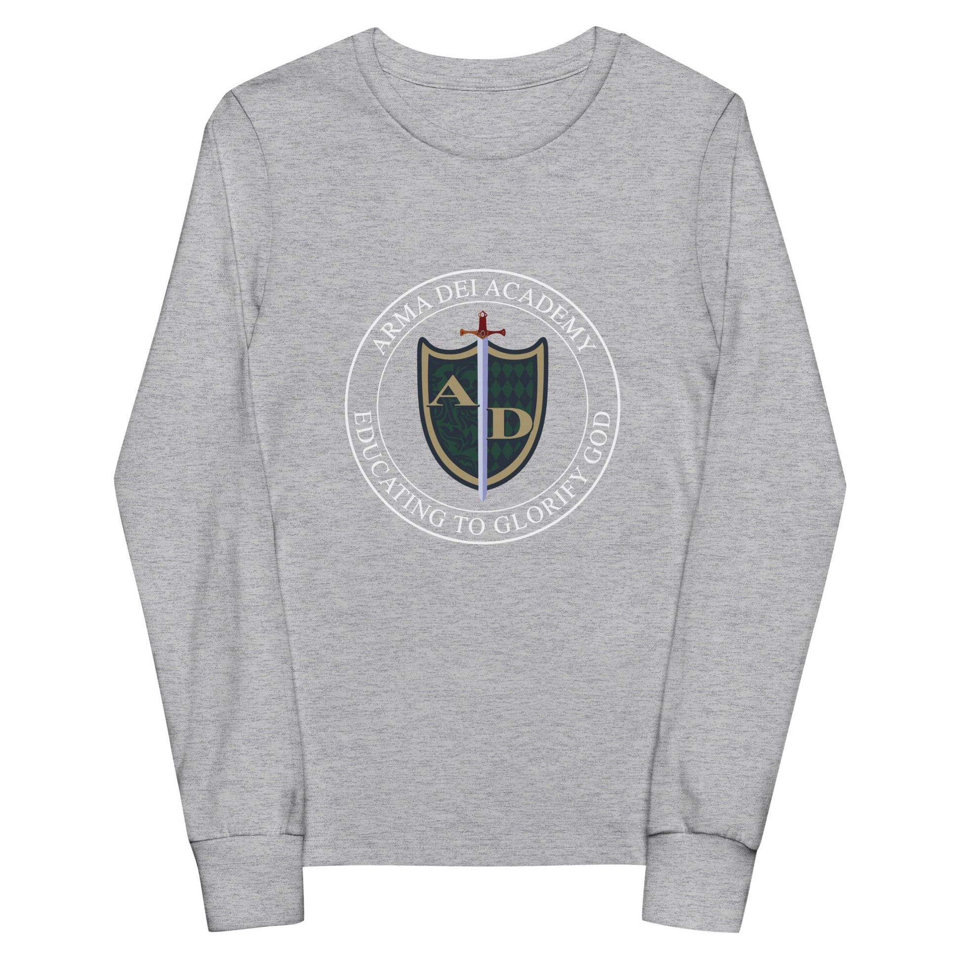 Performance | Youth Long Sleeve T-Shirt | Arma Dei Academy | Emblem