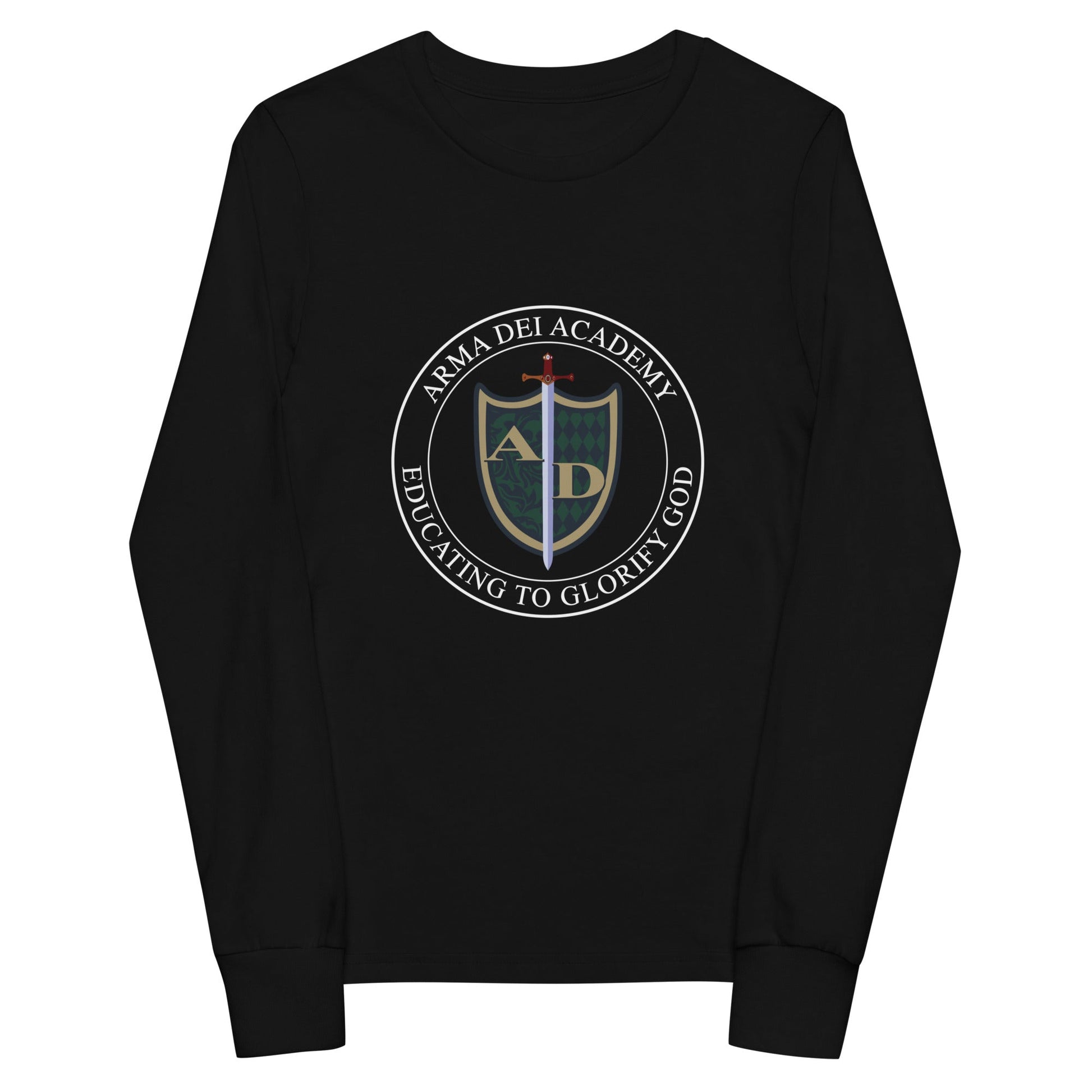 Performance | Youth Long Sleeve T-Shirt | Arma Dei Academy | Emblem