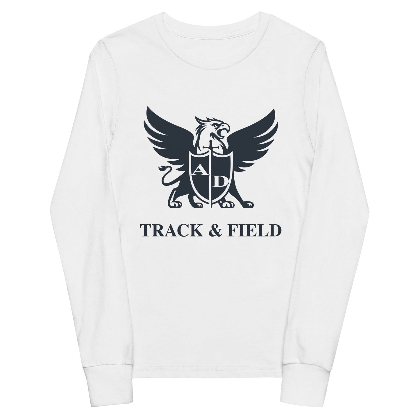 Performance | Youth Long Sleeve T-Shirt | Arma Dei Academy Track and Field | Griffin Logo