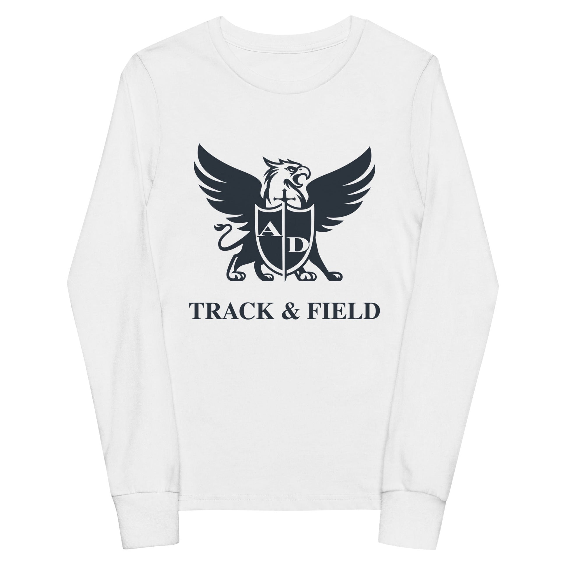 Performance | Youth Long Sleeve T-Shirt | Arma Dei Academy Track and Field | Griffin Logo