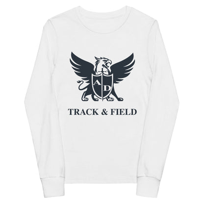 Performance | Youth Long Sleeve T-Shirt | Arma Dei Academy Track and Field | Griffin Logo