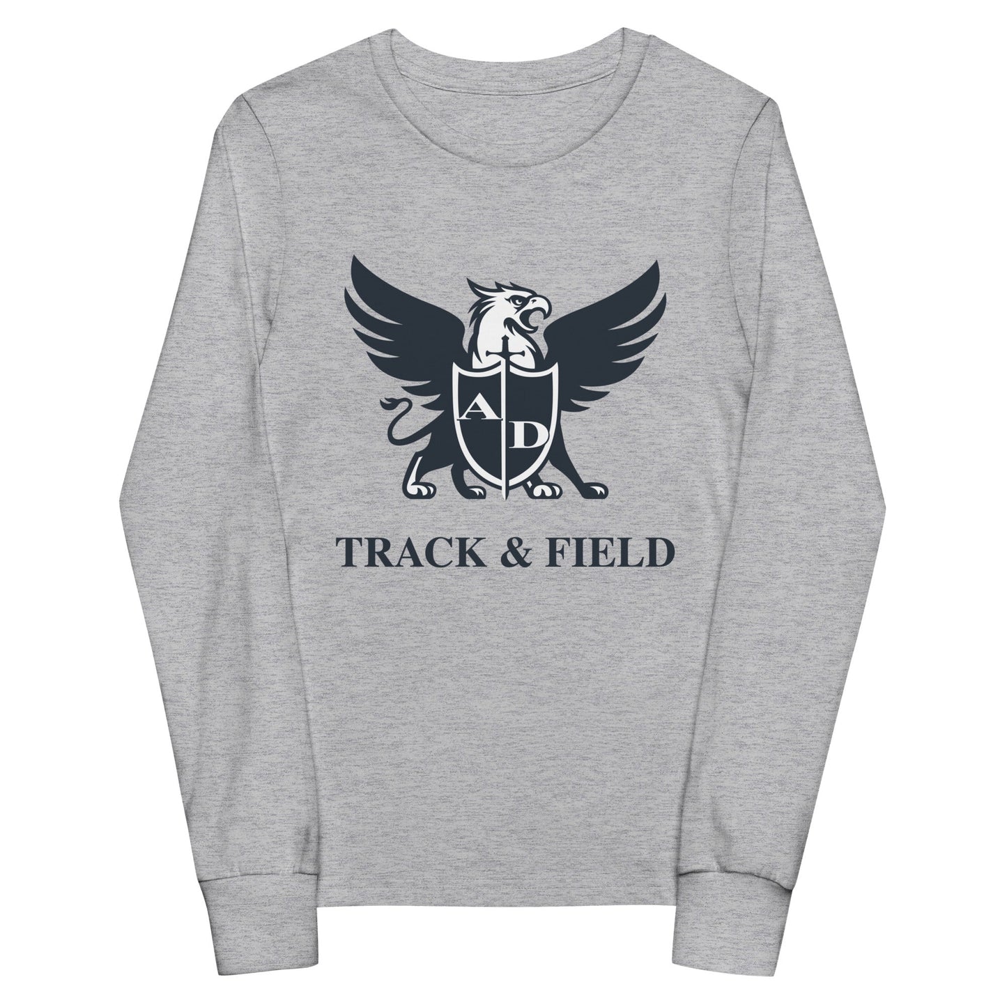 Performance | Youth Long Sleeve T-Shirt | Arma Dei Academy Track and Field | Griffin Logo