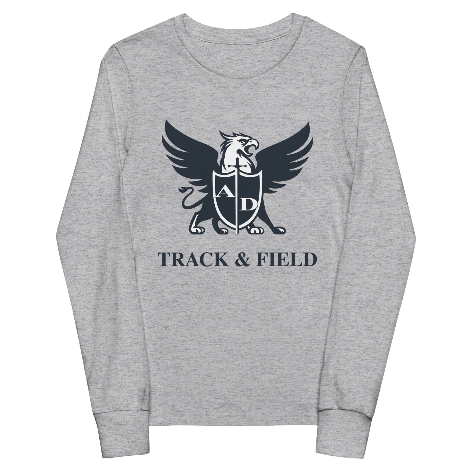 Performance | Youth Long Sleeve T-Shirt | Arma Dei Academy Track and Field | Griffin Logo