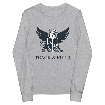 Performance | Youth Long Sleeve T-Shirt | Arma Dei Academy Track and Field | Griffin Logo