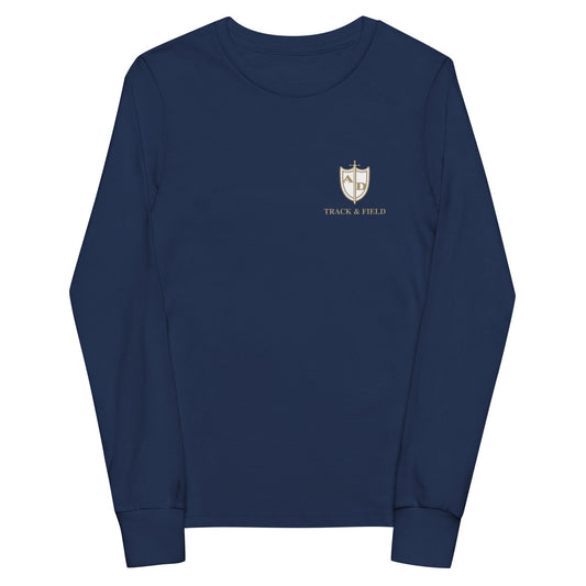 Performance | Youth Long Sleeve T-Shirt | Arma Dei Academy Track and Field | Shield Logo
