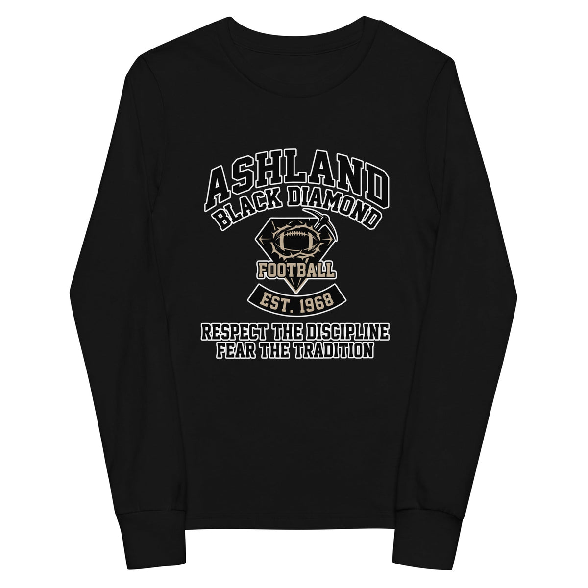 Performance | Youth Long Sleeve T-Shirt | Ashland Black Diamonds | Emblem Logo